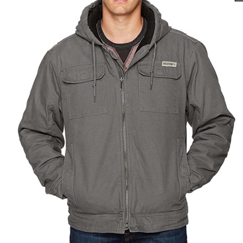 Wolverine Men's Lockhart Insulated Gray Hooded Jacket